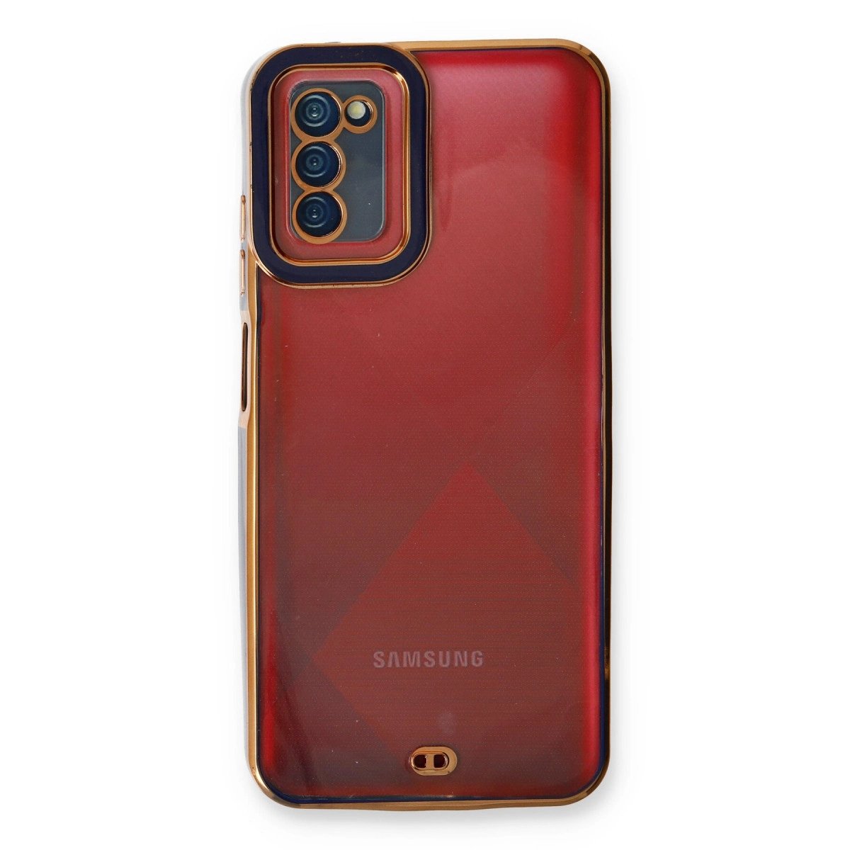 Samsung Galaxy A03s Kılıf Liva Lens Silikon - Mavi Samsung Galaxy A03s Kılıf Liva Lens Silikon - Mavi