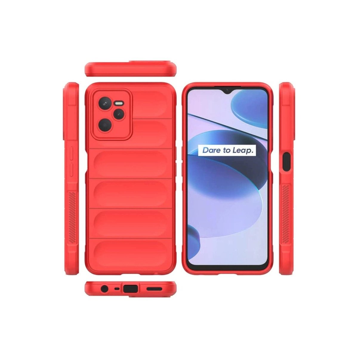 Realme C35 Kılıf Optimum Silikon - Kırmızı Realme C35 Kılıf Optimum Silikon - Kırmızı