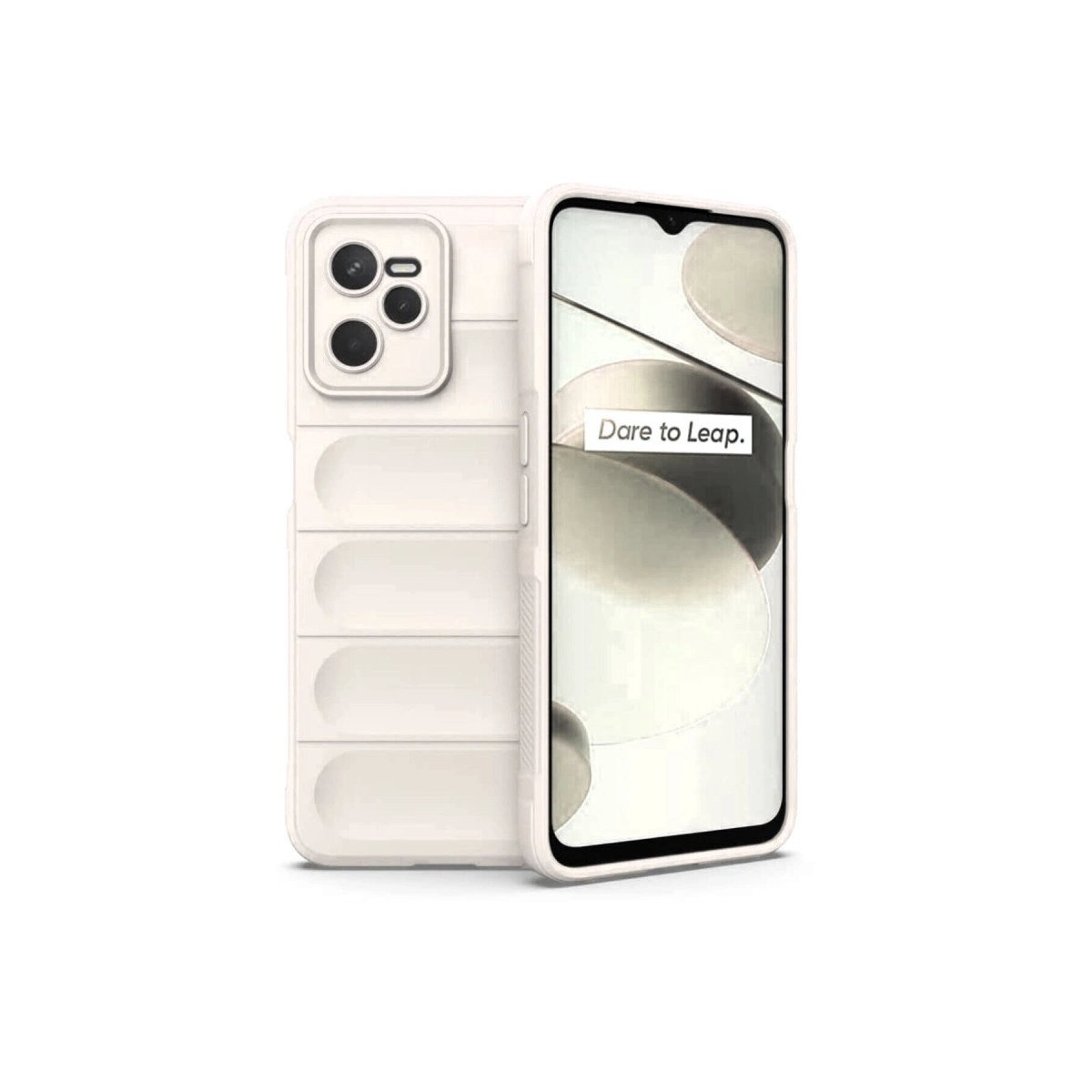 Realme C35 Kılıf Optimum Silikon - Krem Realme C35 Kılıf Optimum Silikon - Krem