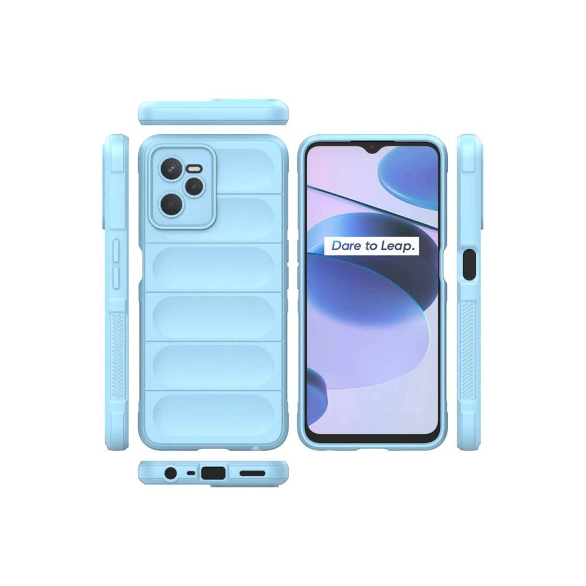 Realme C35 Kılıf Optimum Silikon - Sky Blue Realme C35 Kılıf Optimum Silikon - Sky Blue