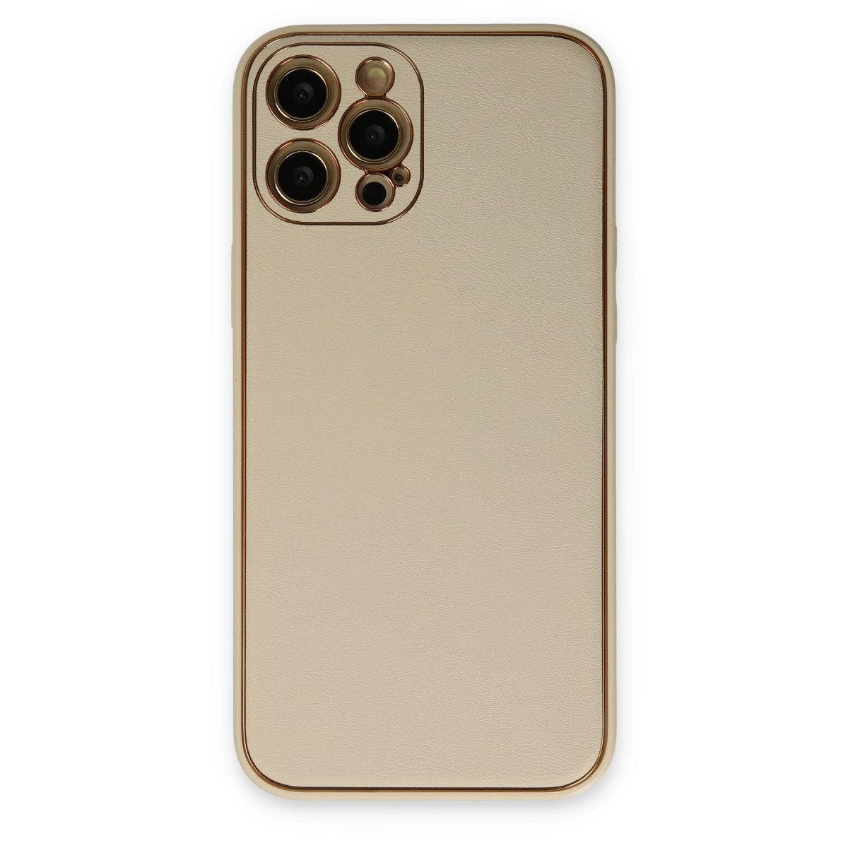 İphone 12 Pro Kılıf Coco Deri Silikon Kapak - Gold İphone 12 Pro Kılıf Coco Deri Silikon Kapak - Gold