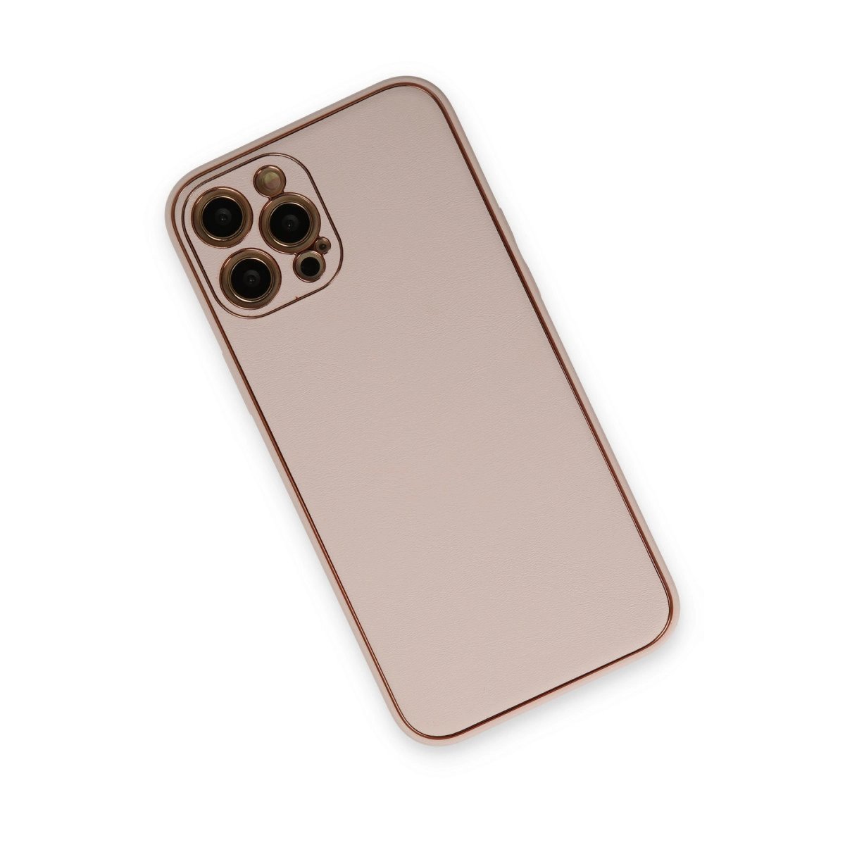 İphone 12 Pro Kılıf Coco Deri Silikon Kapak - Pudra İphone 12 Pro Kılıf Coco Deri Silikon Kapak - Pudra
