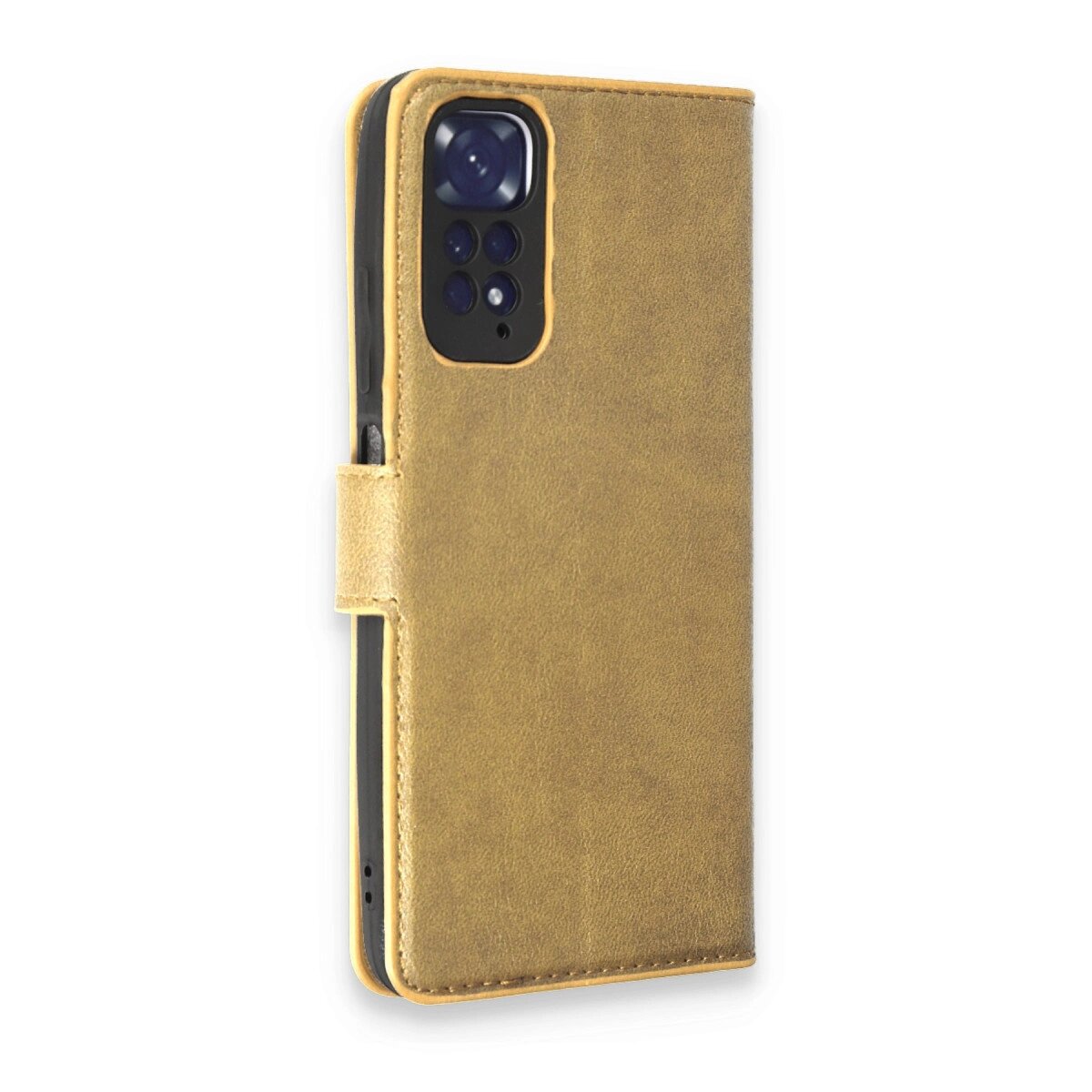Xiaomi Redmi Note 11 Pro Kılıf Trend S Plus Kapaklı Kılıf - Gold Xiaomi Redmi Note 11 Pro Kılıf Trend S Plus Kapaklı Kılıf - Gold