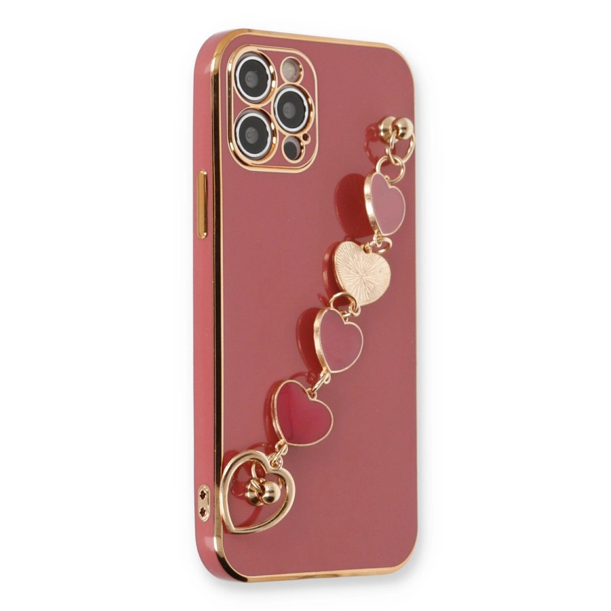 İphone 12 Pro Max Kılıf Esila Silikon - Kırmızı