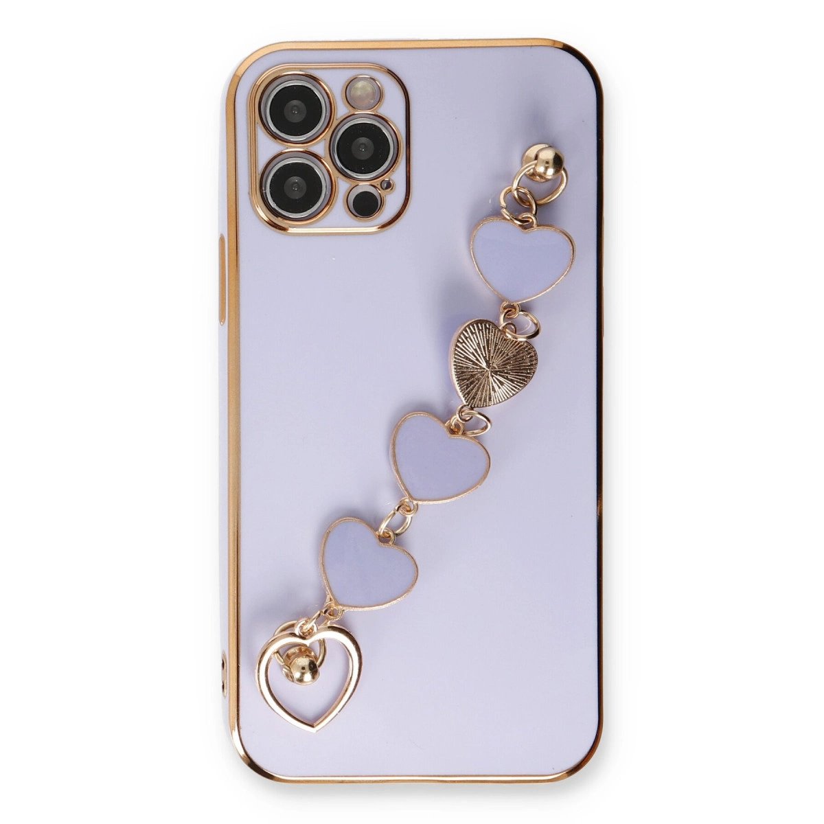 İphone 12 Pro Max Kılıf Esila Silikon - Lila