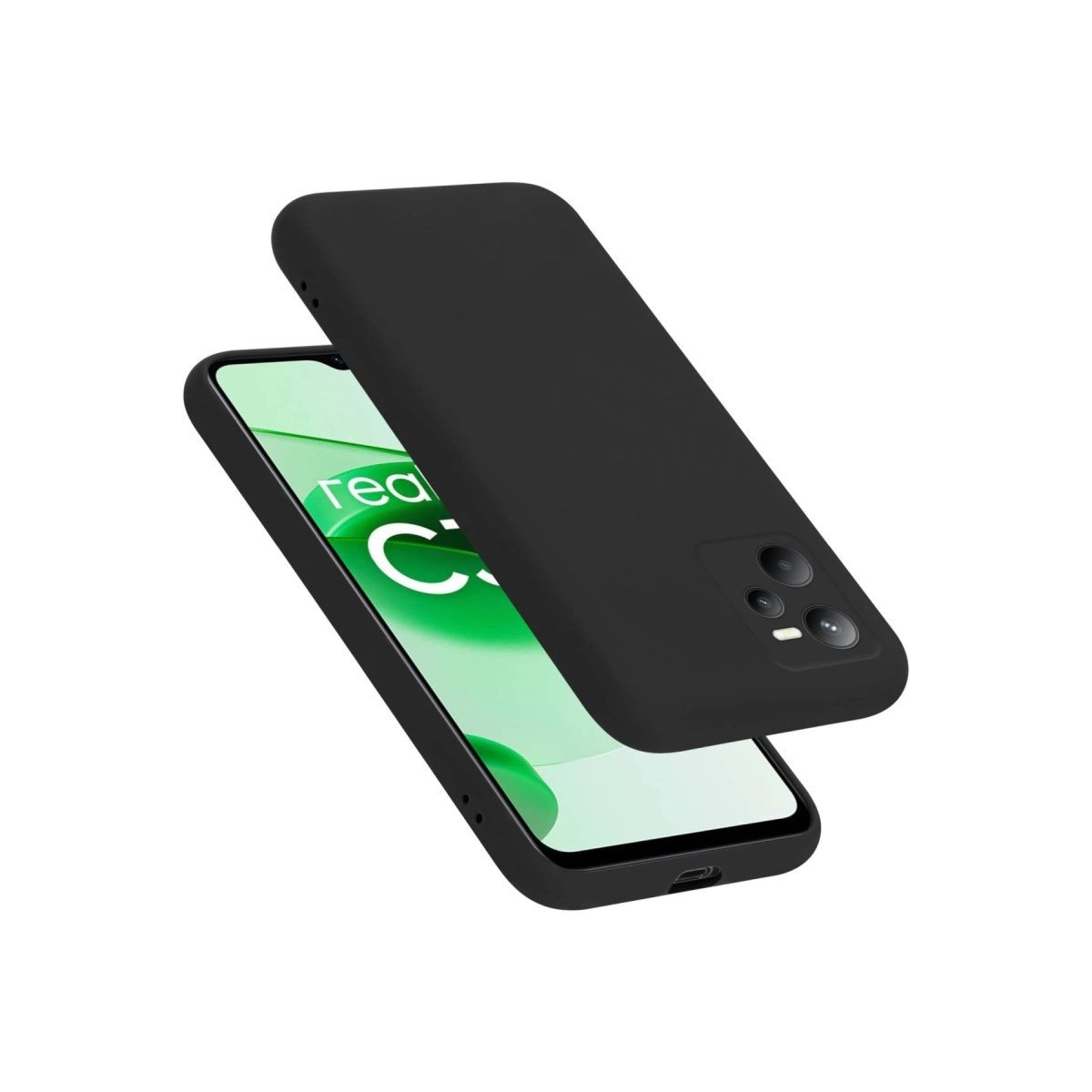 Realme C35 Kılıf First Silikon - Siyah Realme C35 Kılıf First Silikon - Siyah