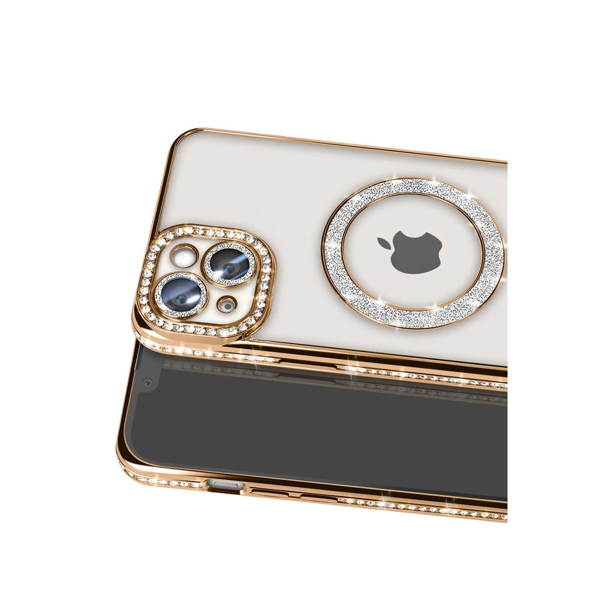 İphone 14 Kılıf Joke Simli Magneticsafe Kılıf - Gold İphone 14 Kılıf Joke Simli Magneticsafe Kılıf - Gold