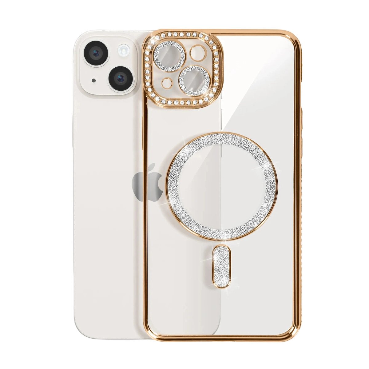 İphone 14 Kılıf Joke Simli Magneticsafe Kılıf - Gold İphone 14 Kılıf Joke Simli Magneticsafe Kılıf - Gold