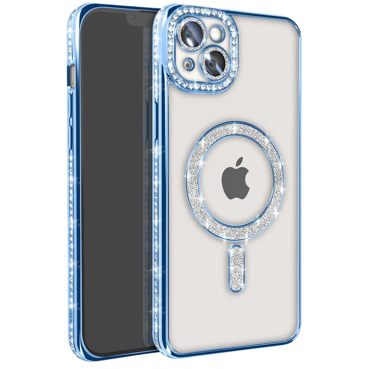 İphone 14 Kılıf Joke Simli Magneticsafe Kılıf - Mavi İphone 14 Kılıf Joke Simli Magneticsafe Kılıf - Mavi