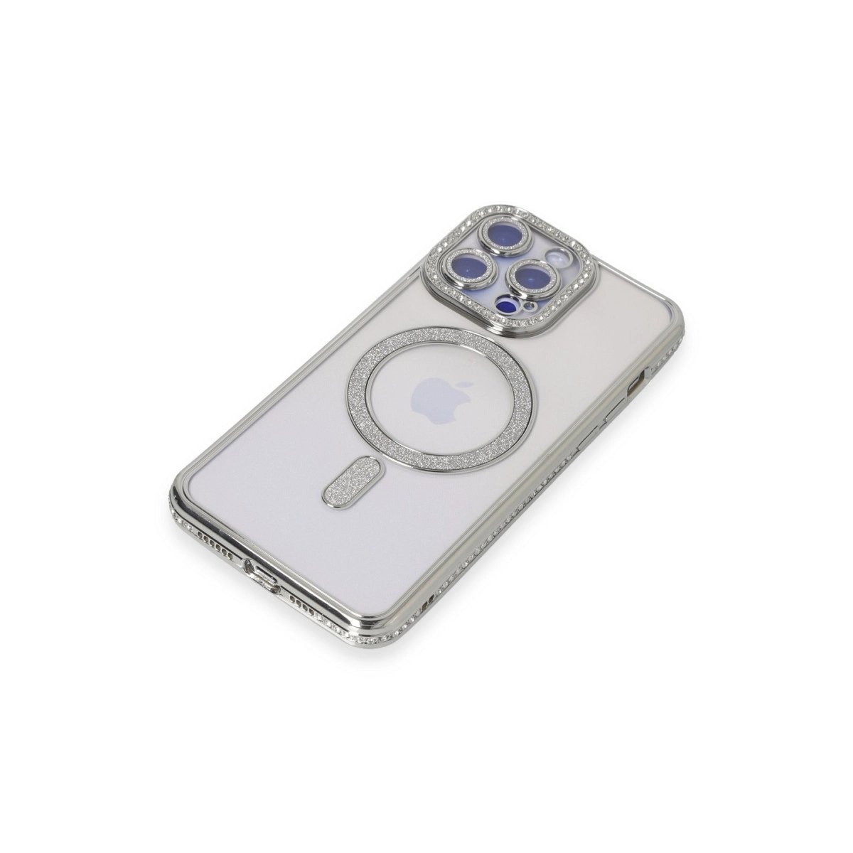 İphone 14 Pro Max Kılıf Joke Simli Magneticsafe Kılıf - Gümüş İphone 14 Pro Max Kılıf Joke Simli Magneticsafe Kılıf - Gümüş