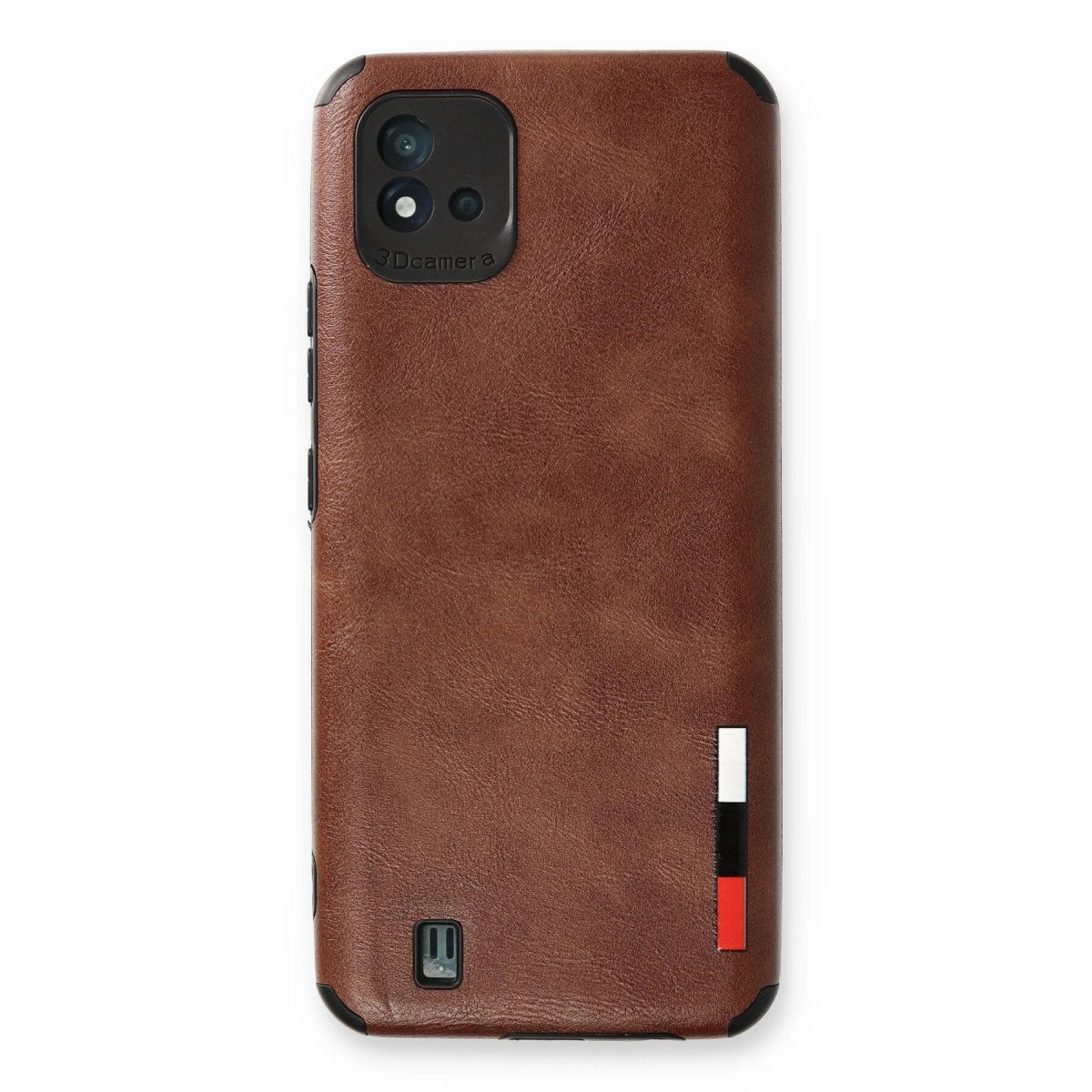 Realme C11 2021 Kılıf Loop Deri Silikon - Kahverengi Realme C11 2021 Kılıf Loop Deri Silikon - Kahverengi