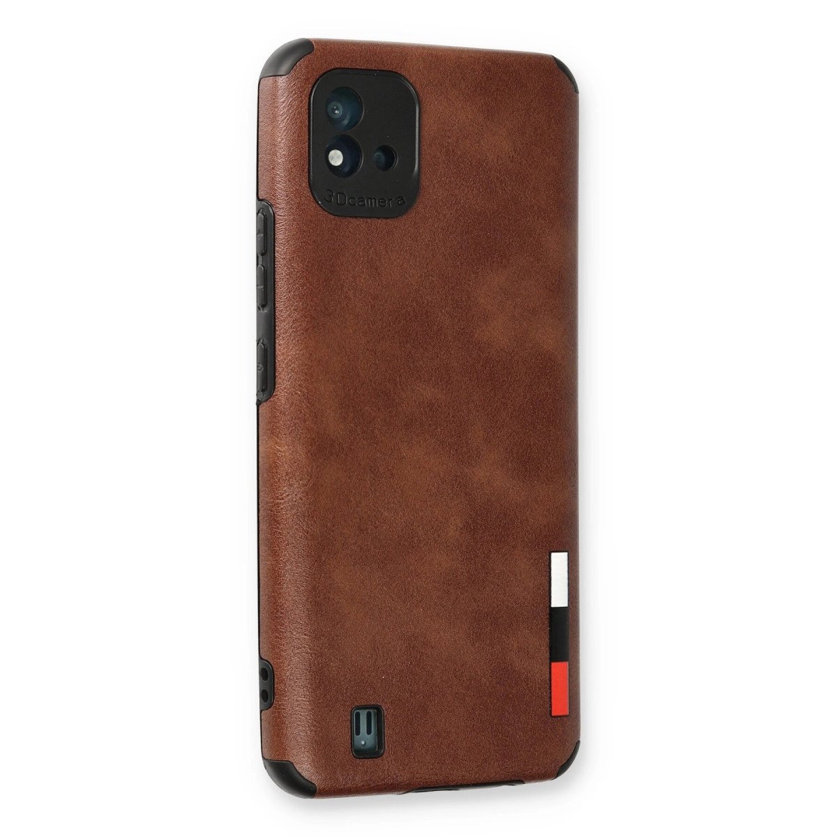 Realme C11 2021 Kılıf Loop Deri Silikon - Kahverengi Realme C11 2021 Kılıf Loop Deri Silikon - Kahverengi