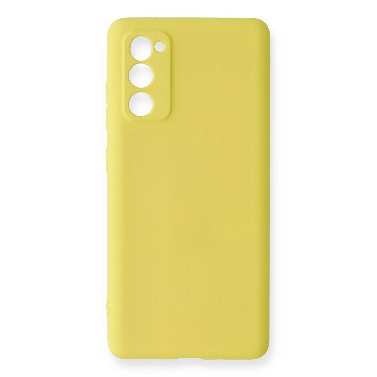 Samsung Galaxy S20 Fe Kılıf Nano İçi Kadife Silikon - Sarı Samsung Galaxy S20 Fe Kılıf Nano İçi Kadife Silikon - Sarı