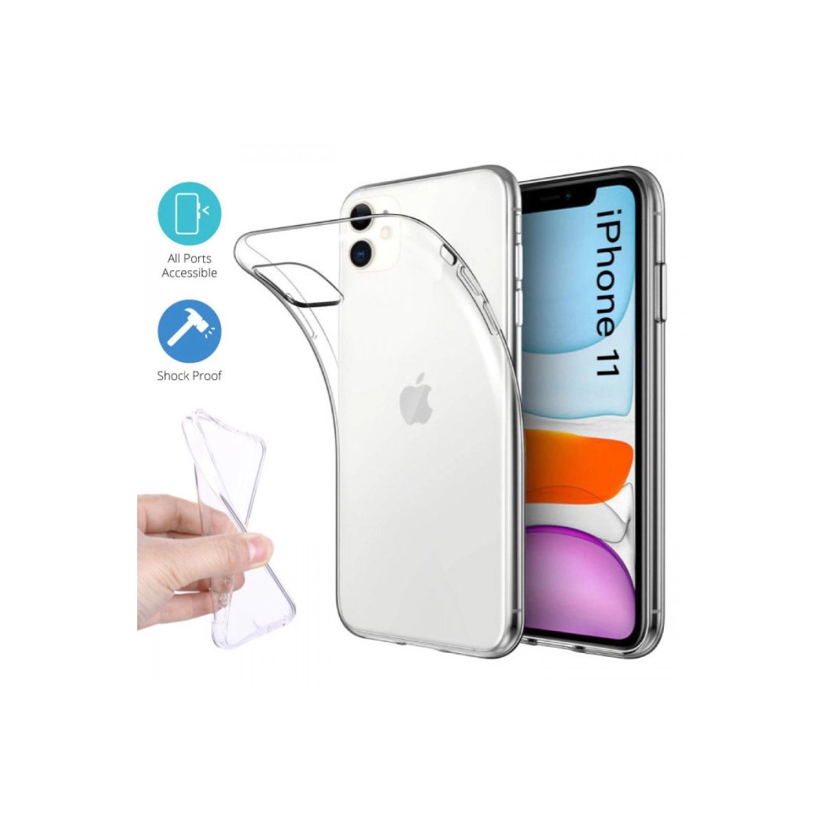 İphone 11 Kılıf Lüx Şeffaf Silikon İphone 11 Kılıf Lüx Şeffaf Silikon