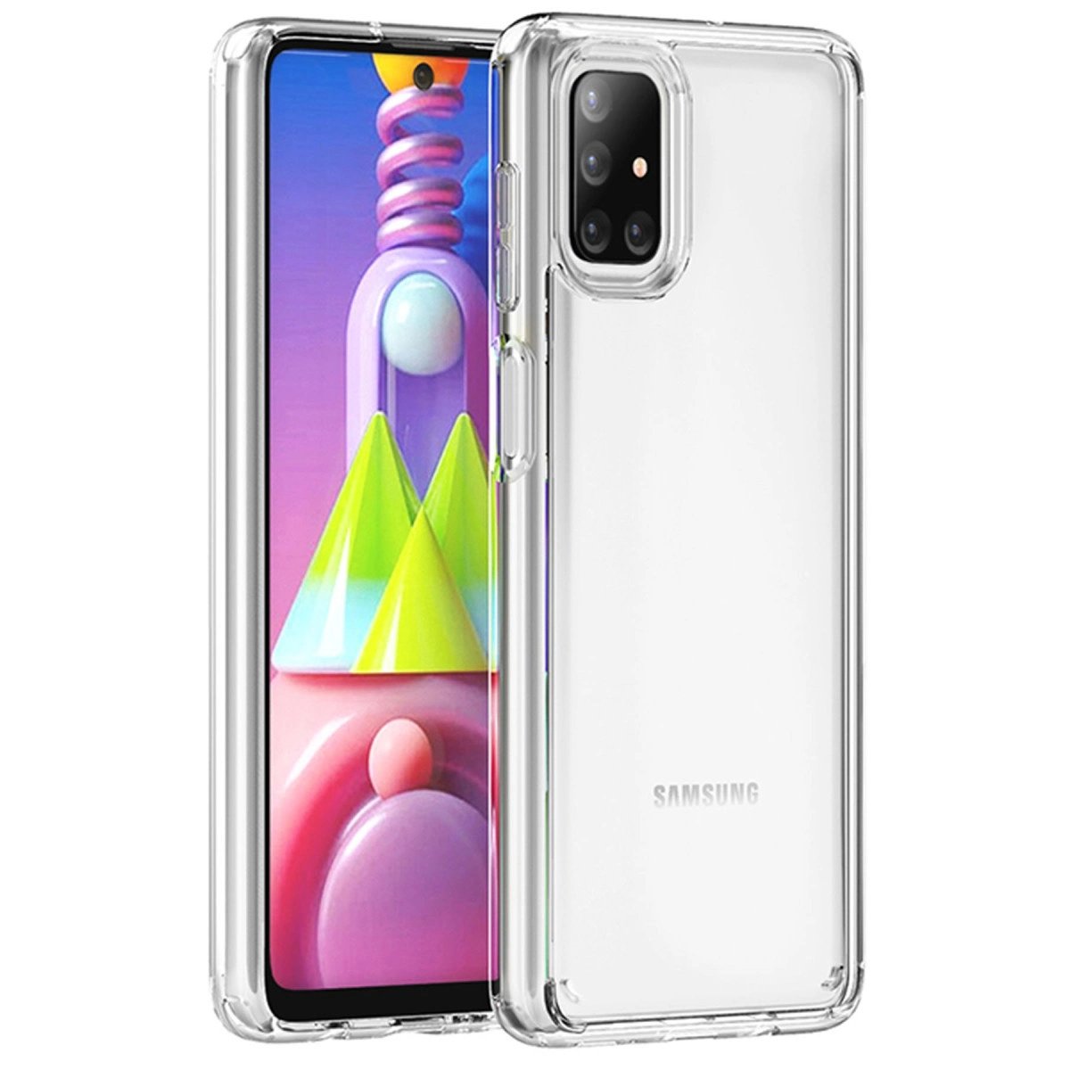 Samsung Galaxy M51 Kılıf Lüx Şeffaf Silikon