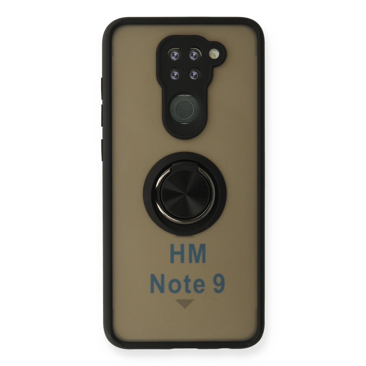 Xiaomi Redmi Note 9 Kılıf Montreal Yüzüklü Silikon Kapak - Siyah Xiaomi Redmi Note 9 Kılıf Montreal Yüzüklü Silikon Kapak - Siyah