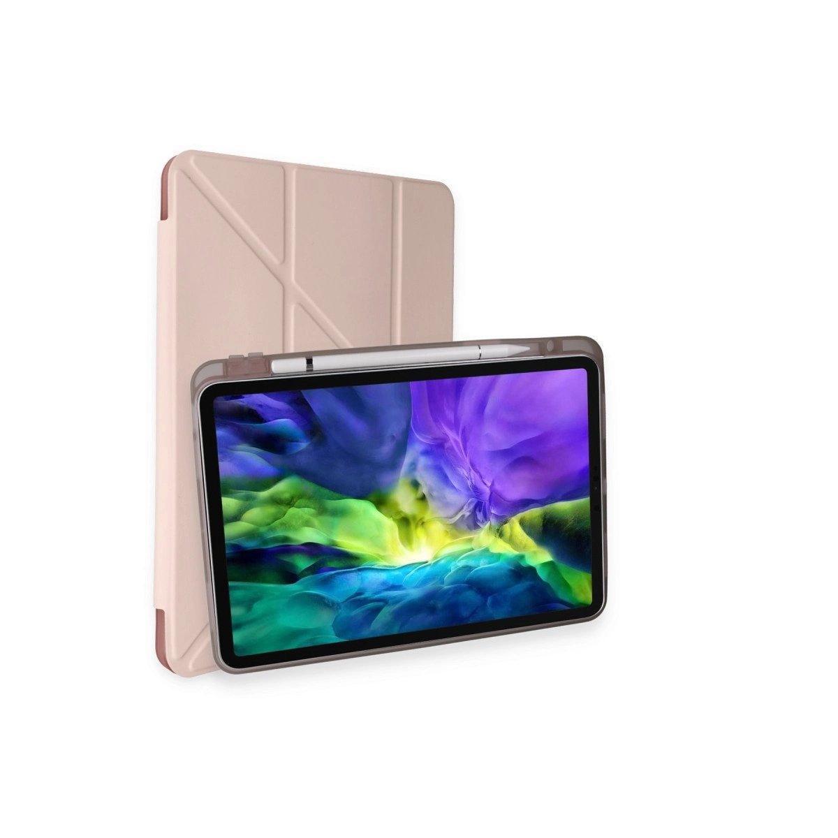 İpad Pro 11 (2021) Kılıf Kalemlikli Hugo Tablet Kılıfı - Rose Gold İpad Pro 11 (2021) Kılıf Kalemlikli Hugo Tablet Kılıfı - Rose Gold