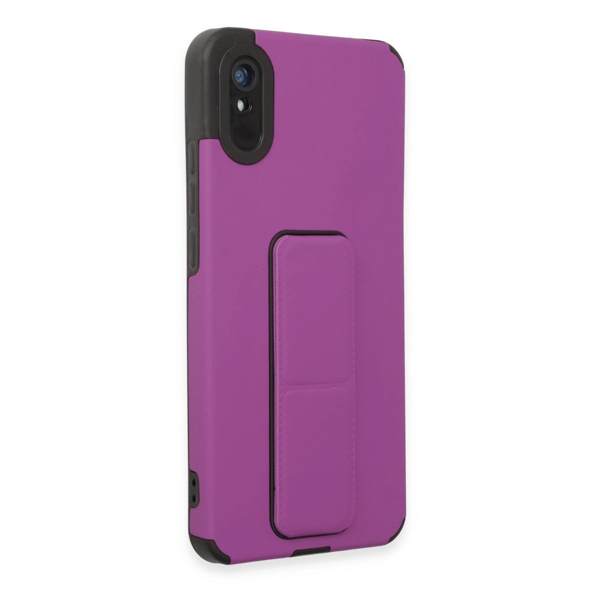 Xiaomi Redmi 9a Kılıf Mega Standlı Silikon - Mor Xiaomi Redmi 9a Kılıf Mega Standlı Silikon - Mor