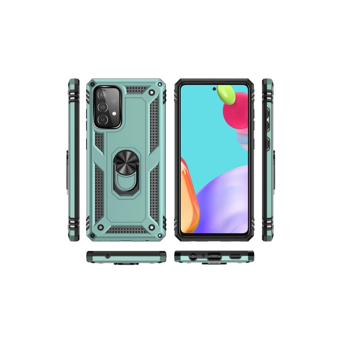 Samsung Galaxy A33 5g Kılıf Sofya Yüzüklü Silikon Kapak - Yeşil Samsung Galaxy A33 5g Kılıf Sofya Yüzüklü Silikon Kapak - Yeşil