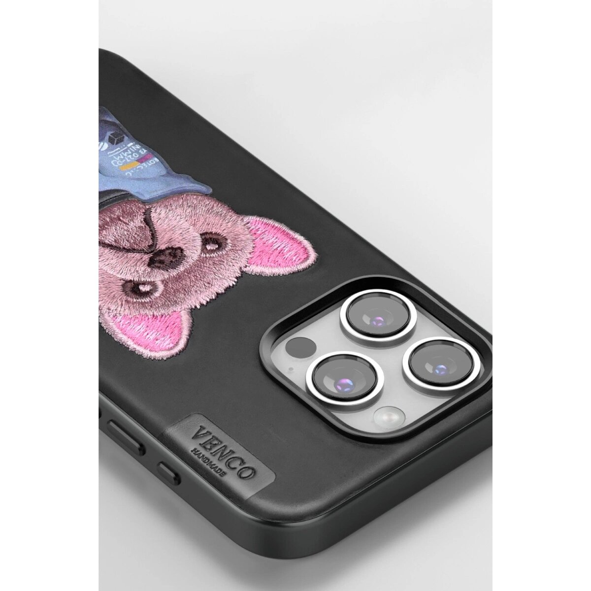 Venco İphone 15 Pro Max Cute Desenli Kapak - Siyah Venco İphone 15 Pro Max Cute Desenli Kapak - Siyah