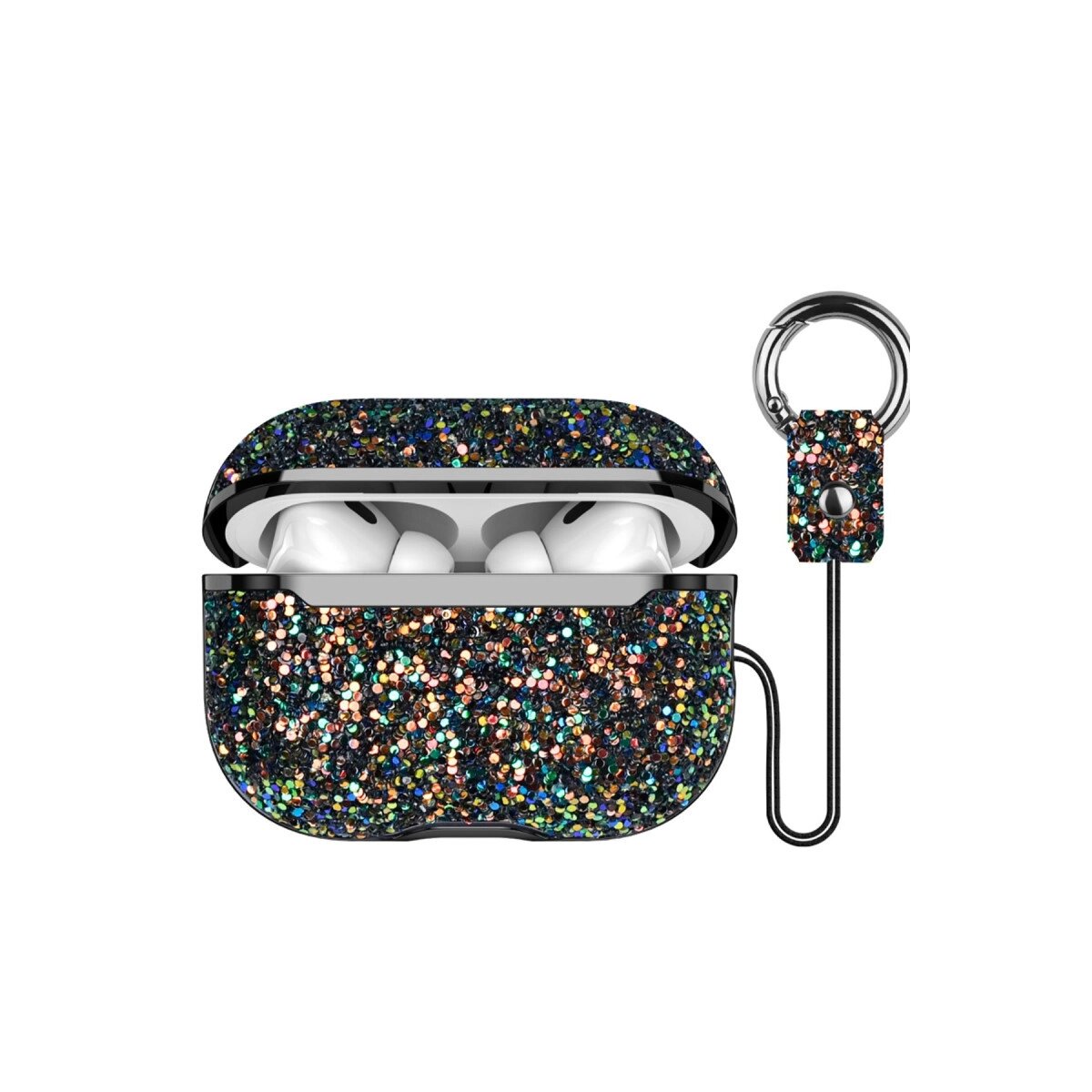 Onegif Airpods 3 (3.nesil) Bright Simli Airpods Kapak - Siyah