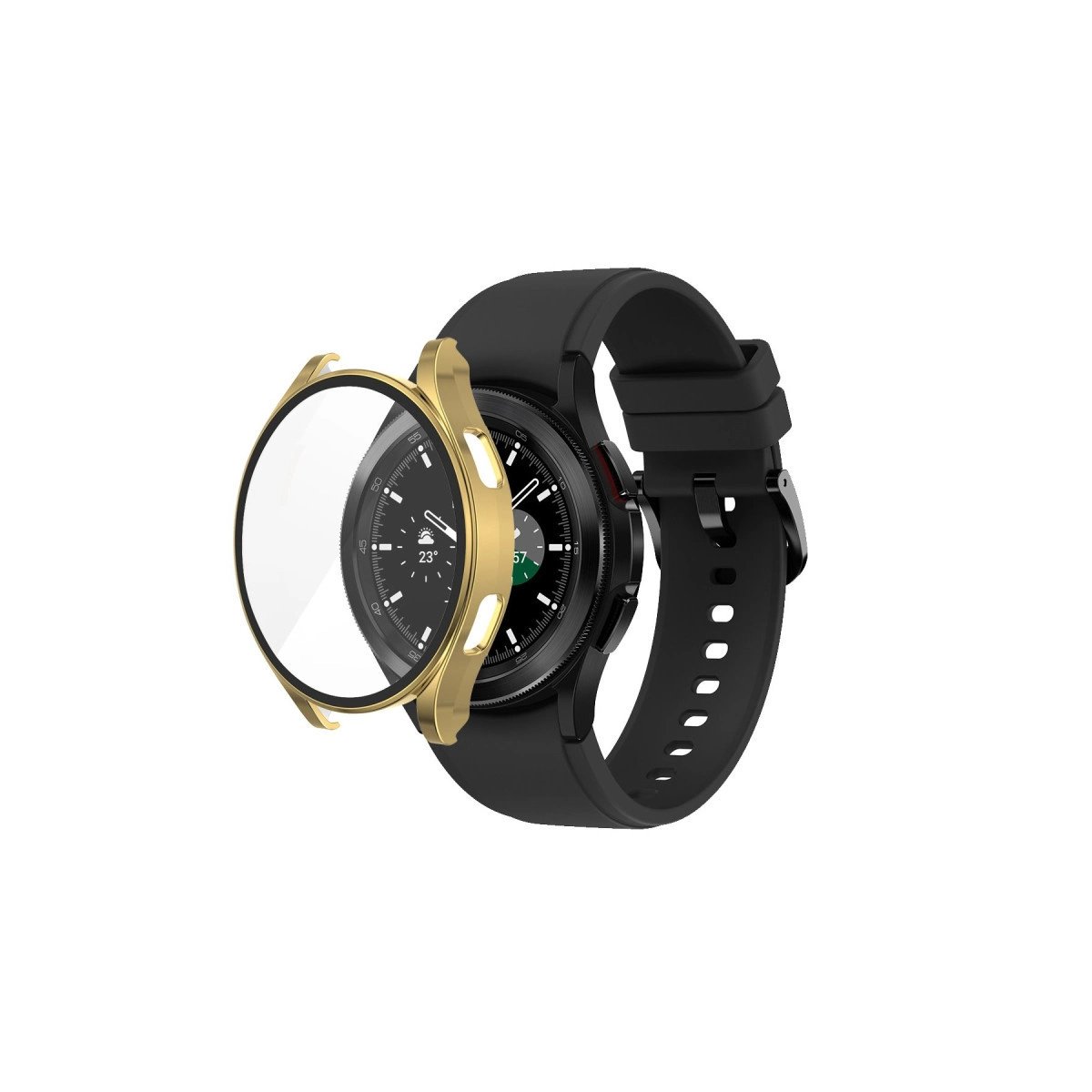 Watch 5 44mm Wall Camlı Kasa Ekran Koruyucu - Gold Watch 5 44mm Wall Camlı Kasa Ekran Koruyucu - Gold