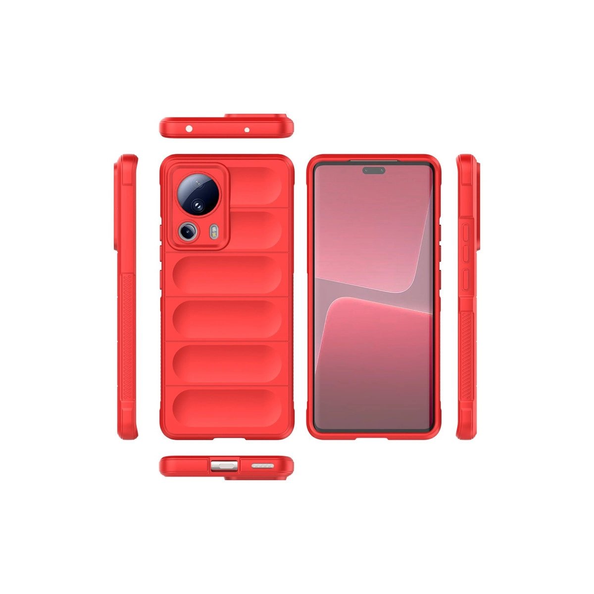Xiaomi Mi 13 Lite Kılıf Optimum Silikon - Kırmızı