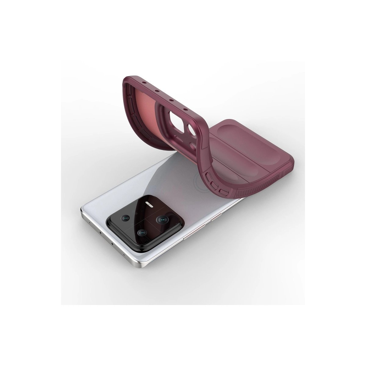 Xiaomi Mi 13 Pro Kılıf Optimum Silikon - Bordo Xiaomi Mi 13 Pro Kılıf Optimum Silikon - Bordo