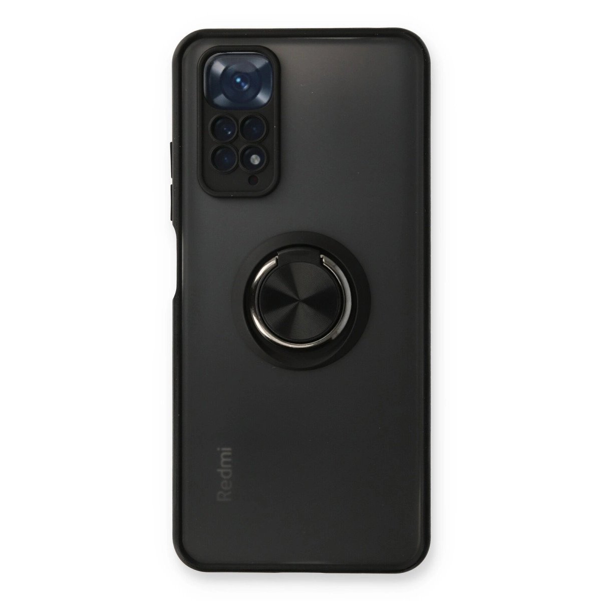 Xiaomi Redmi Note 11 Kılıf Montreal Yüzüklü Silikon Kapak - Siyah Xiaomi Redmi Note 11 Kılıf Montreal Yüzüklü Silikon Kapak - Siyah