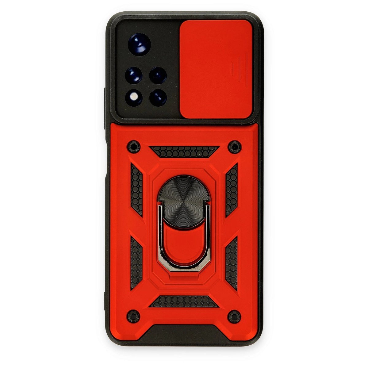 Xiaomi Poco M4 Pro 5g Kılıf Pars Lens Yüzüklü Silikon - Kırmızı Xiaomi Poco M4 Pro 5g Kılıf Pars Lens Yüzüklü Silikon - Kırmızı
