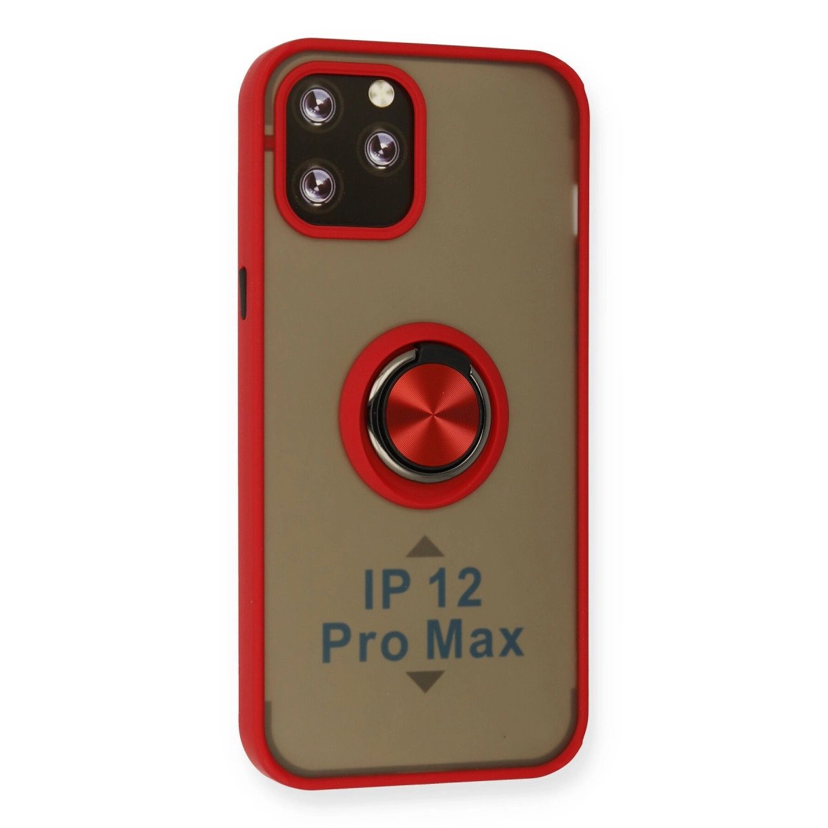 İphone 12 Pro Max Kılıf Montreal Yüzüklü Silikon Kapak - Kırmızı İphone 12 Pro Max Kılıf Montreal Yüzüklü Silikon Kapak - Kırmızı