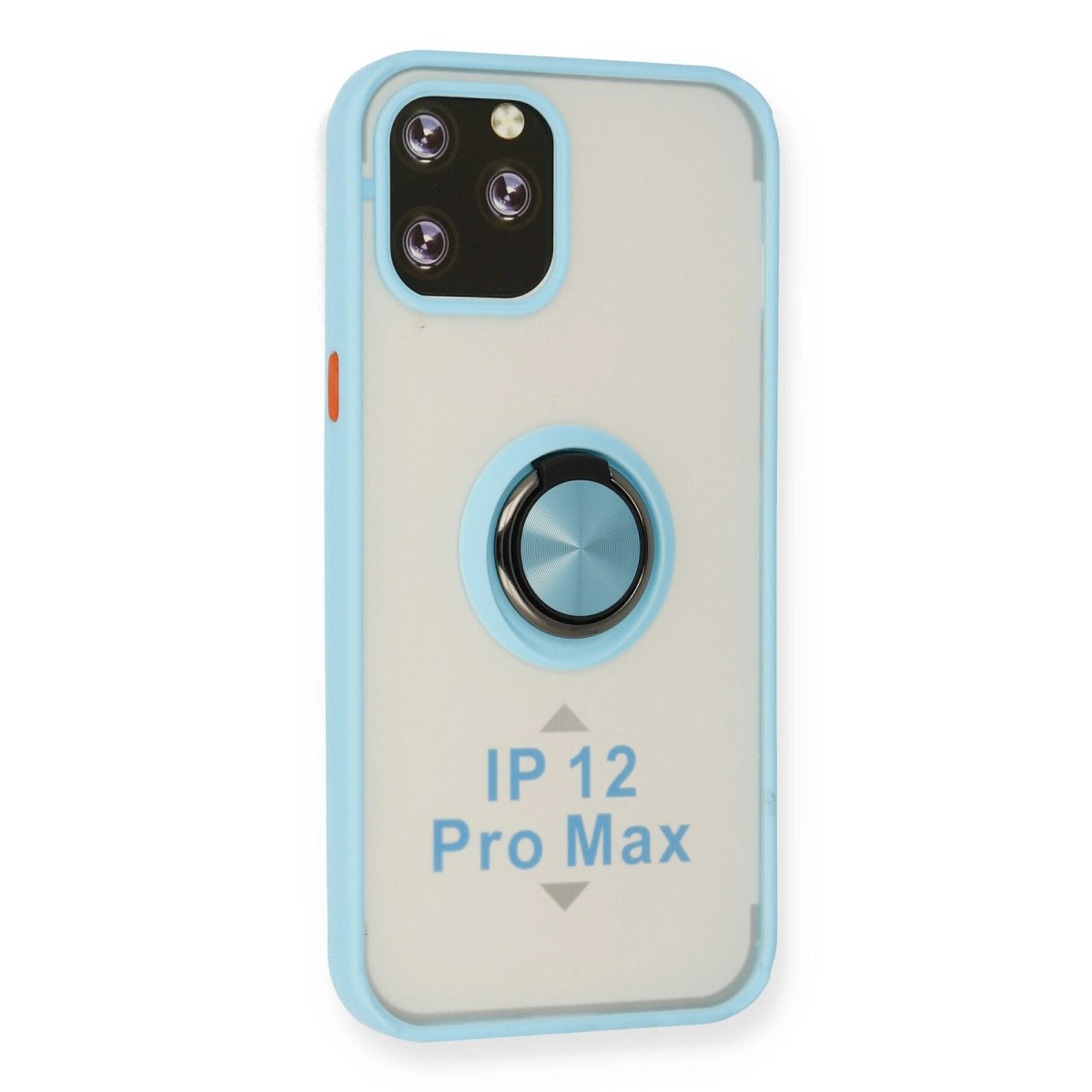 İphone 12 Pro Max Kılıf Montreal Yüzüklü Silikon Kapak - Buz Mavi İphone 12 Pro Max Kılıf Montreal Yüzüklü Silikon Kapak - Buz Mavi