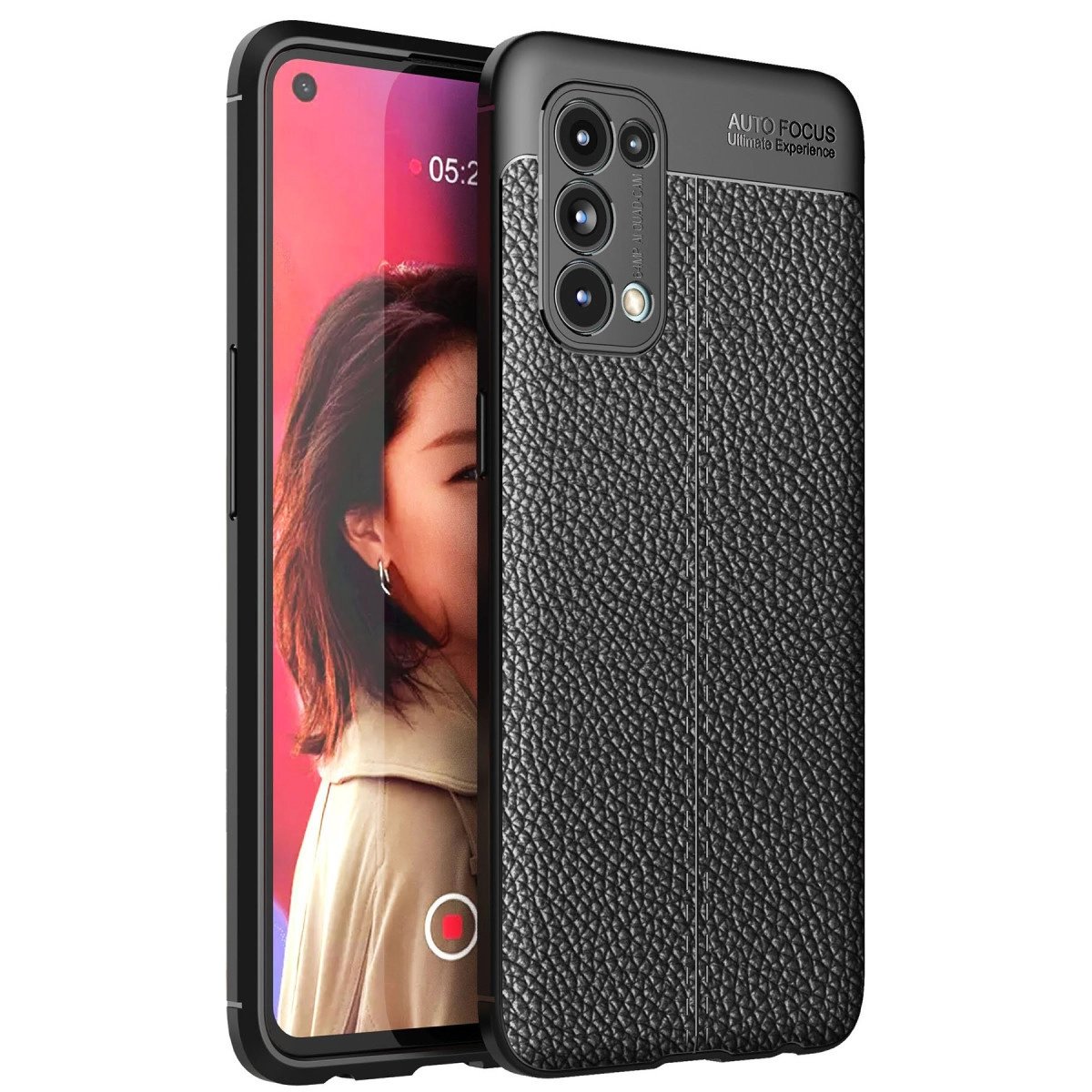 Oppo Reno 5 Kılıf Auto Focus Kapak - Siyah Oppo Reno 5 Kılıf Auto Focus Kapak - Siyah