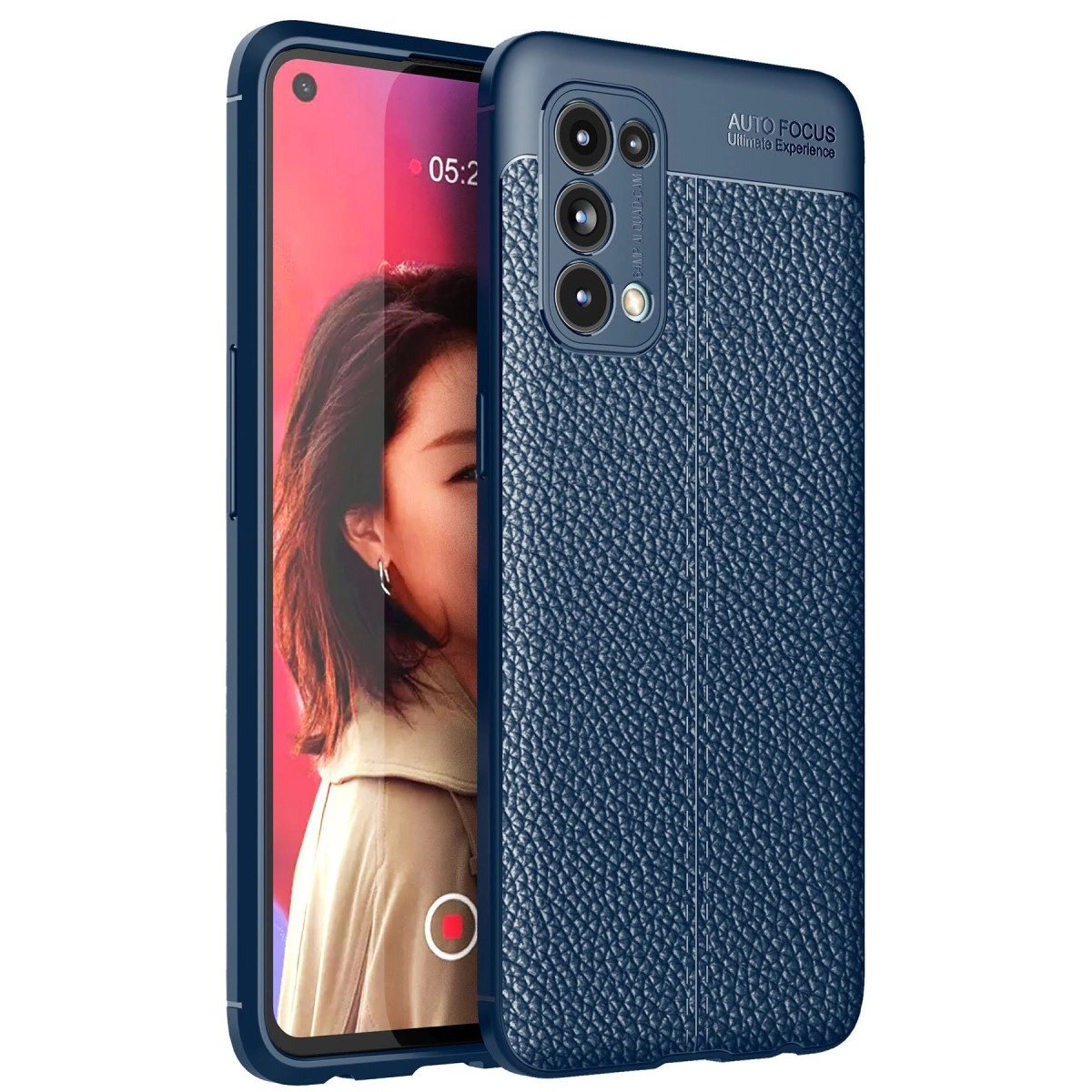 Oppo Reno 5 Kılıf Auto Focus Kapak - Lacivert Oppo Reno 5 Kılıf Auto Focus Kapak - Lacivert