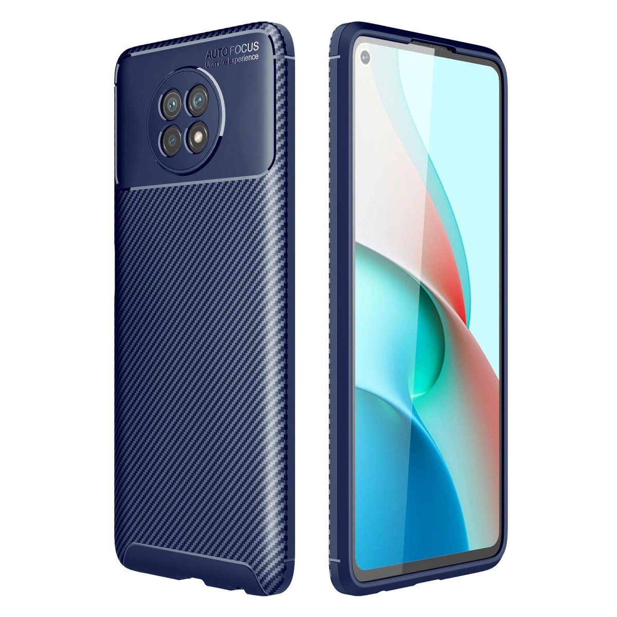Xiaomi Redmi Note 9 5g Kılıf Auto Focus Karbon Kapak - Lacivert Xiaomi Redmi Note 9 5g Kılıf Auto Focus Karbon Kapak - Lacivert