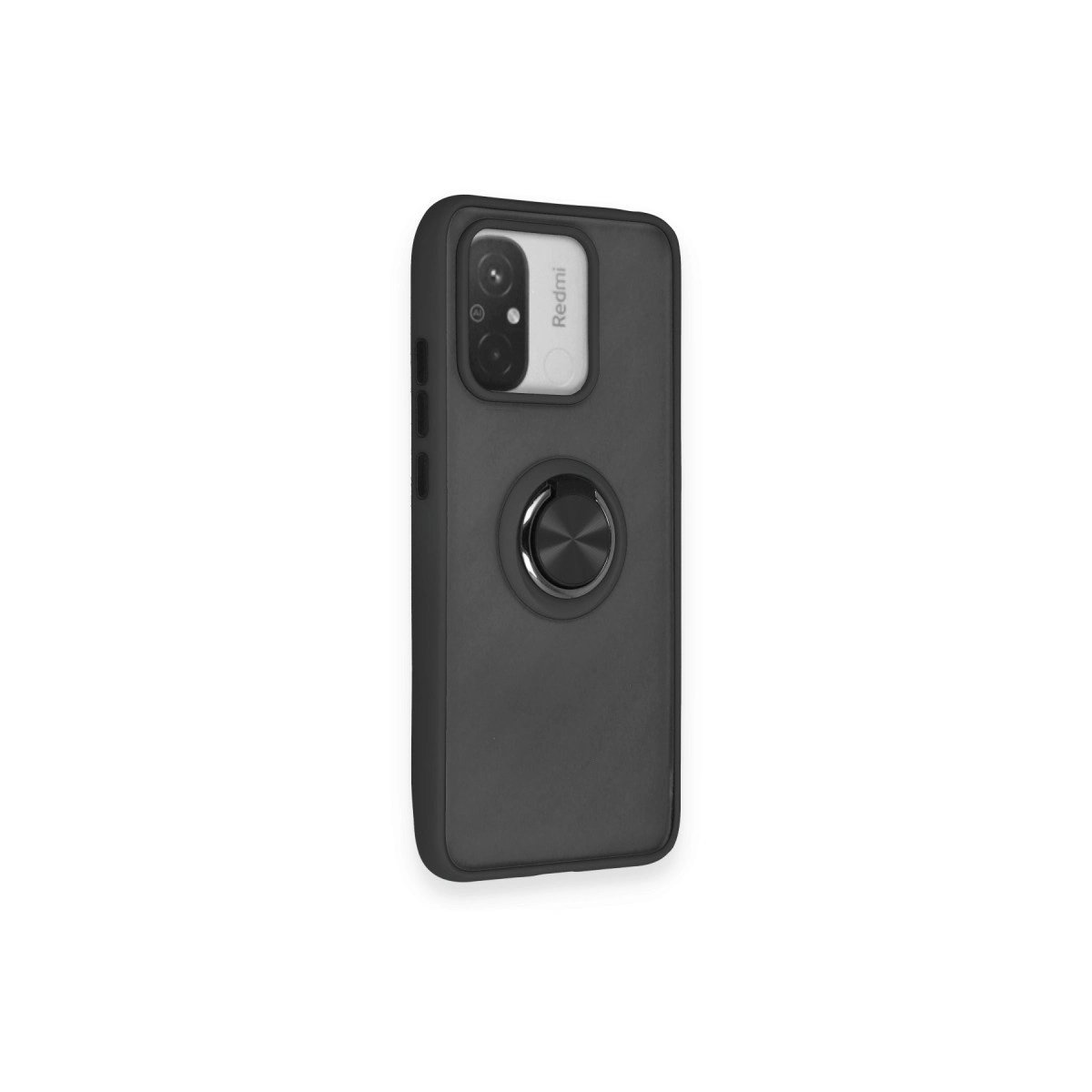 Xiaomi Redmi 12c Kılıf Montreal Yüzüklü Silikon Kapak - Siyah Xiaomi Redmi 12c Kılıf Montreal Yüzüklü Silikon Kapak - Siyah