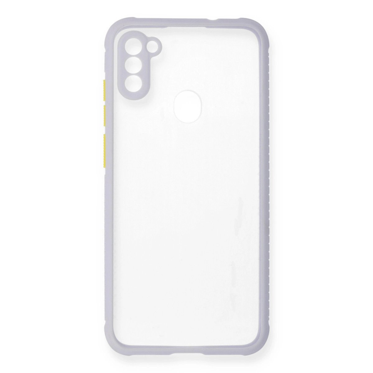 Samsung Galaxy A11 Kılıf Miami Şeffaf Silikon - Lila Samsung Galaxy A11 Kılıf Miami Şeffaf Silikon - Lila