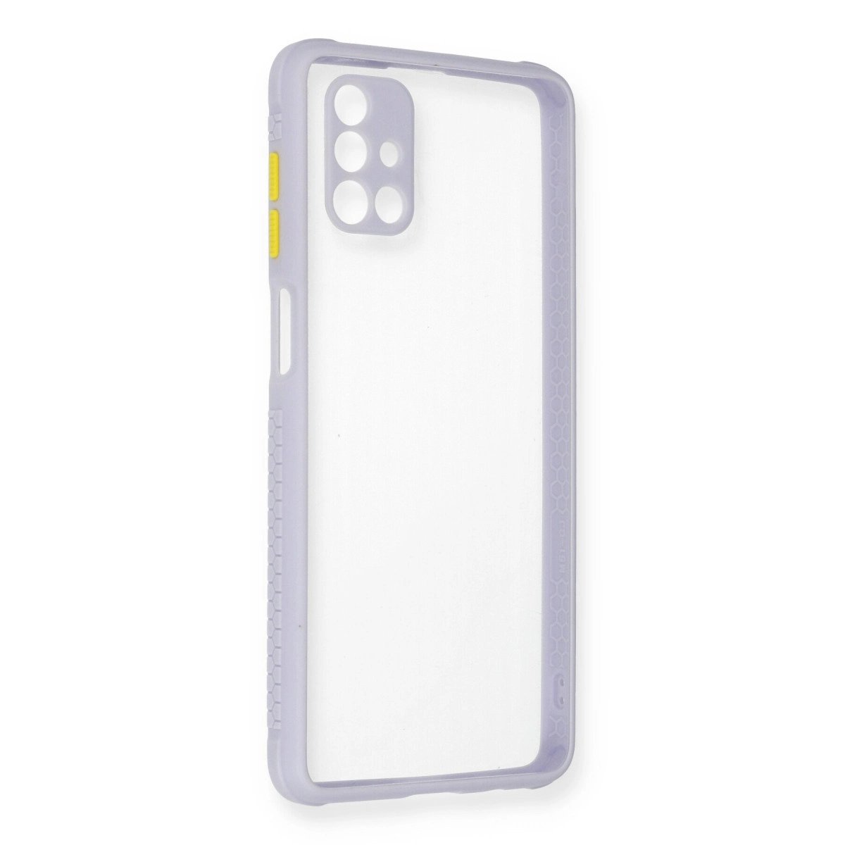 Samsung Galaxy M51 Kılıf Miami Şeffaf Silikon - Lila Samsung Galaxy M51 Kılıf Miami Şeffaf Silikon - Lila