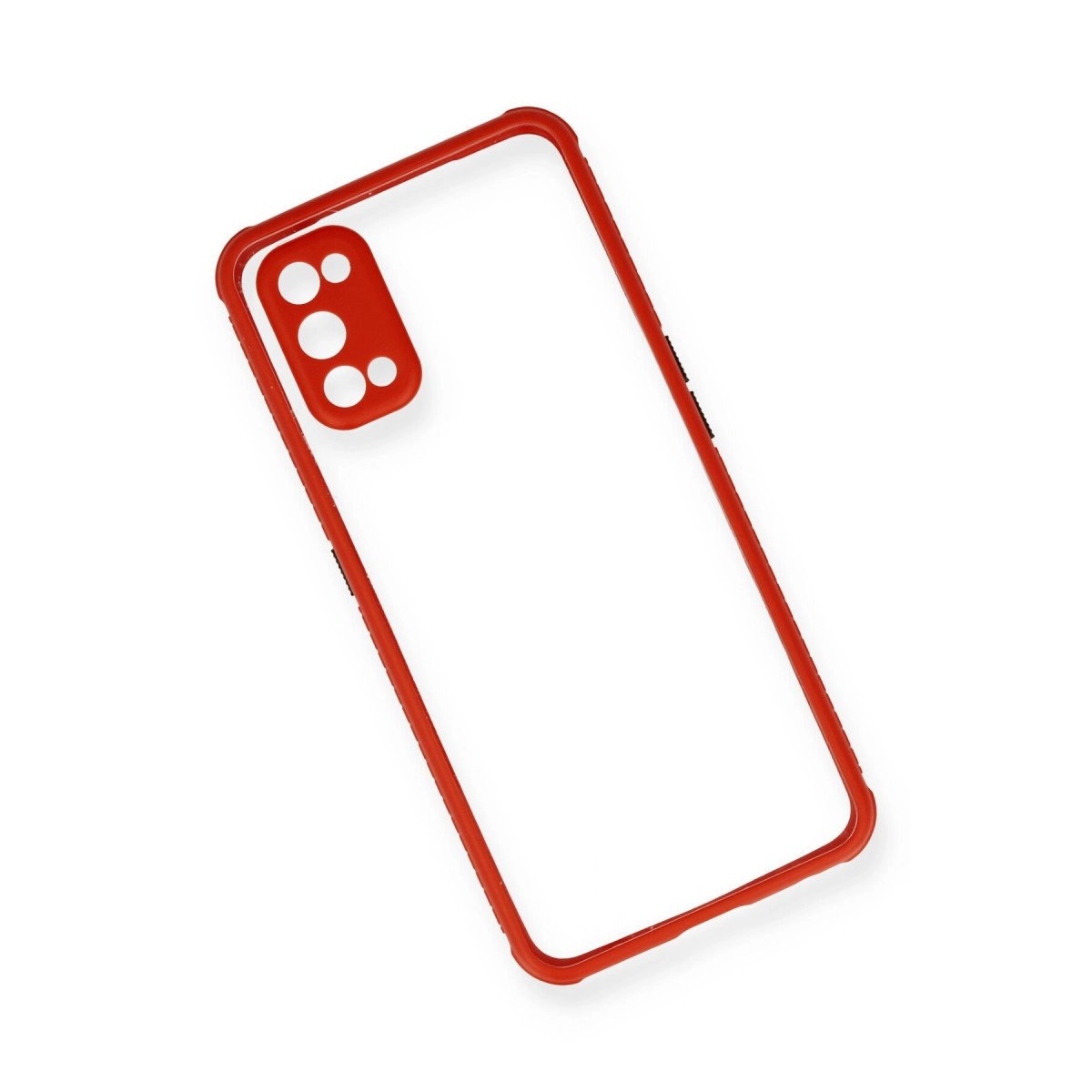 Realme 7 Pro Kılıf Miami Şeffaf Silikon - Kırmızı Realme 7 Pro Kılıf Miami Şeffaf Silikon - Kırmızı