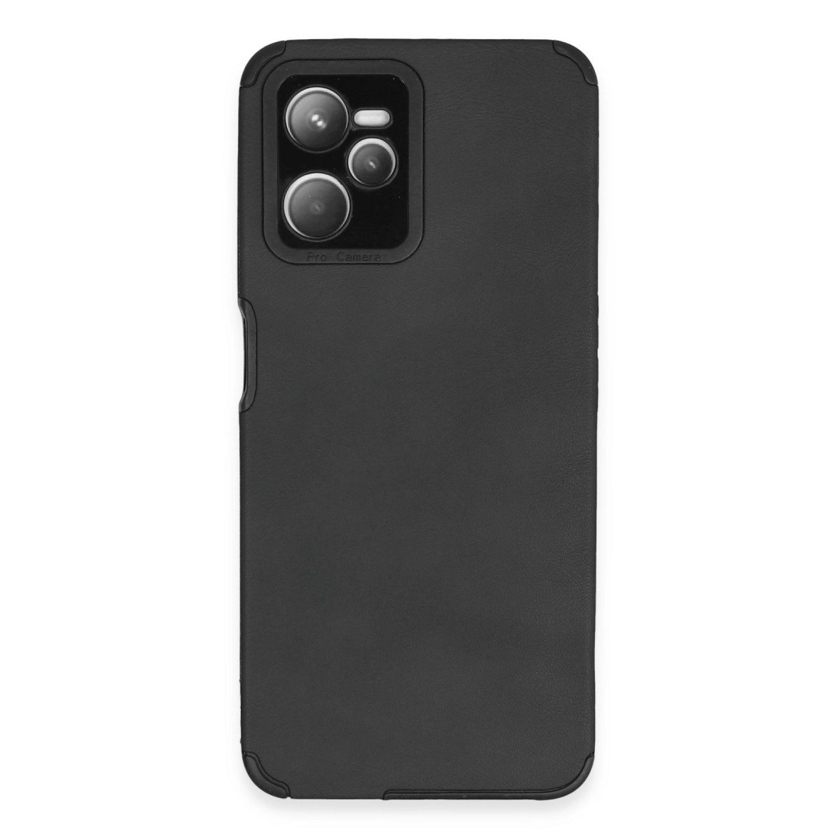 Realme C35 Kılıf Loop Deri Silikon - Siyah Realme C35 Kılıf Loop Deri Silikon - Siyah