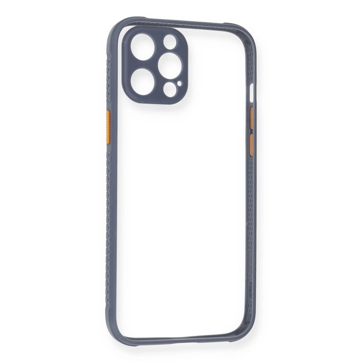 İphone 12 Pro Kılıf Miami Şeffaf Silikon - Gri İphone 12 Pro Kılıf Miami Şeffaf Silikon - Gri