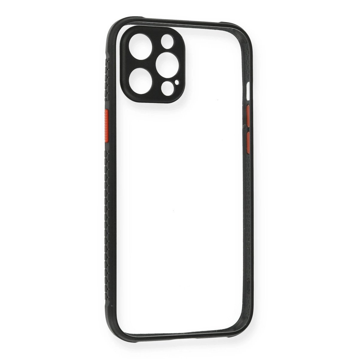 İphone 12 Pro Kılıf Miami Şeffaf Silikon - Siyah İphone 12 Pro Kılıf Miami Şeffaf Silikon - Siyah