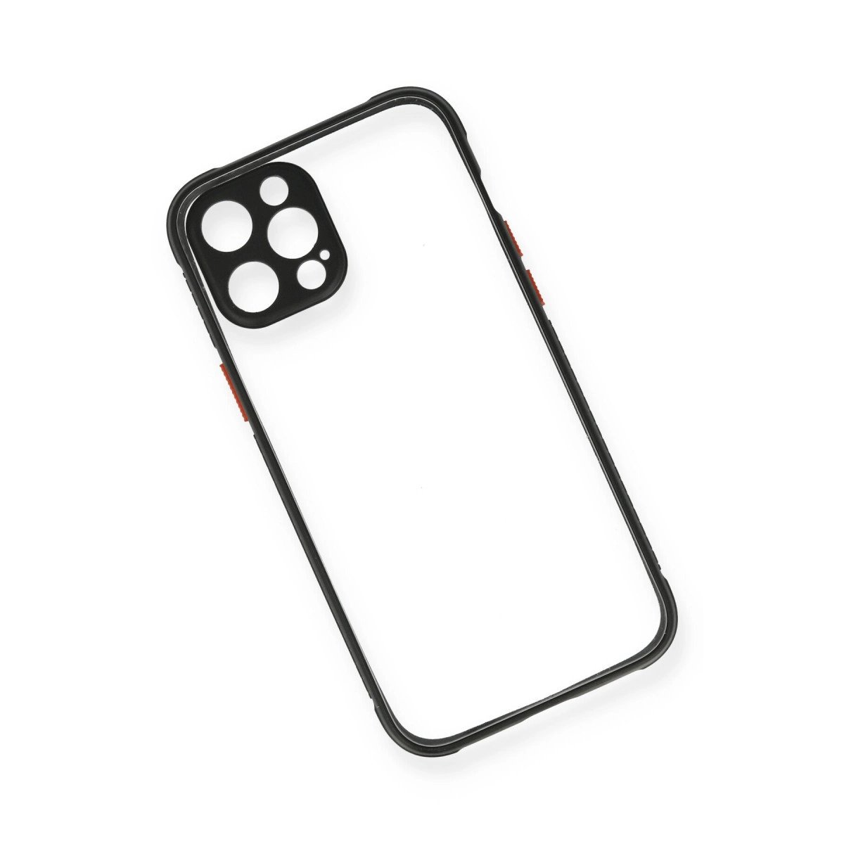 İphone 12 Pro Kılıf Miami Şeffaf Silikon - Siyah İphone 12 Pro Kılıf Miami Şeffaf Silikon - Siyah