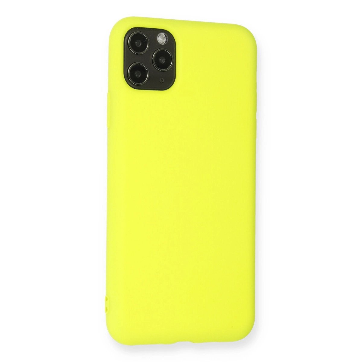 İphone 11 Pro Max Kılıf Nano İçi Kadife Silikon - Sarı İphone 11 Pro Max Kılıf Nano İçi Kadife Silikon - Sarı