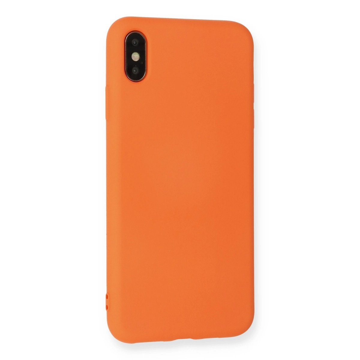 İphone X Kılıf Nano İçi Kadife Silikon - Turuncu İphone X Kılıf Nano İçi Kadife Silikon - Turuncu