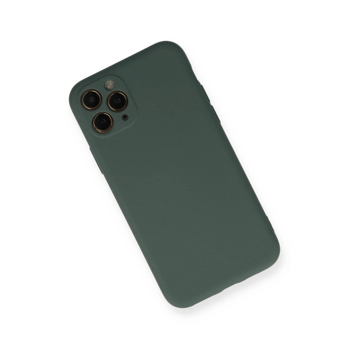 İphone 11 Pro Kılıf Nano İçi Kadife Silikon - Koyu Yeşil İphone 11 Pro Kılıf Nano İçi Kadife Silikon - Koyu Yeşil