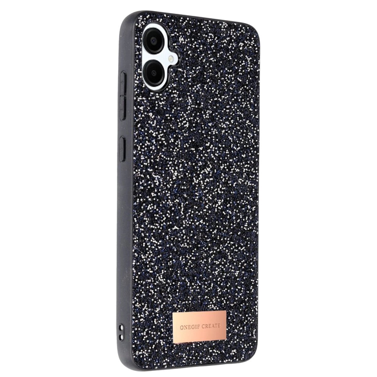 Onegif Samsung Galaxy A06 Bright Simli Kapak - Siyah Onegif Samsung Galaxy A06 Bright Simli Kapak - Siyah