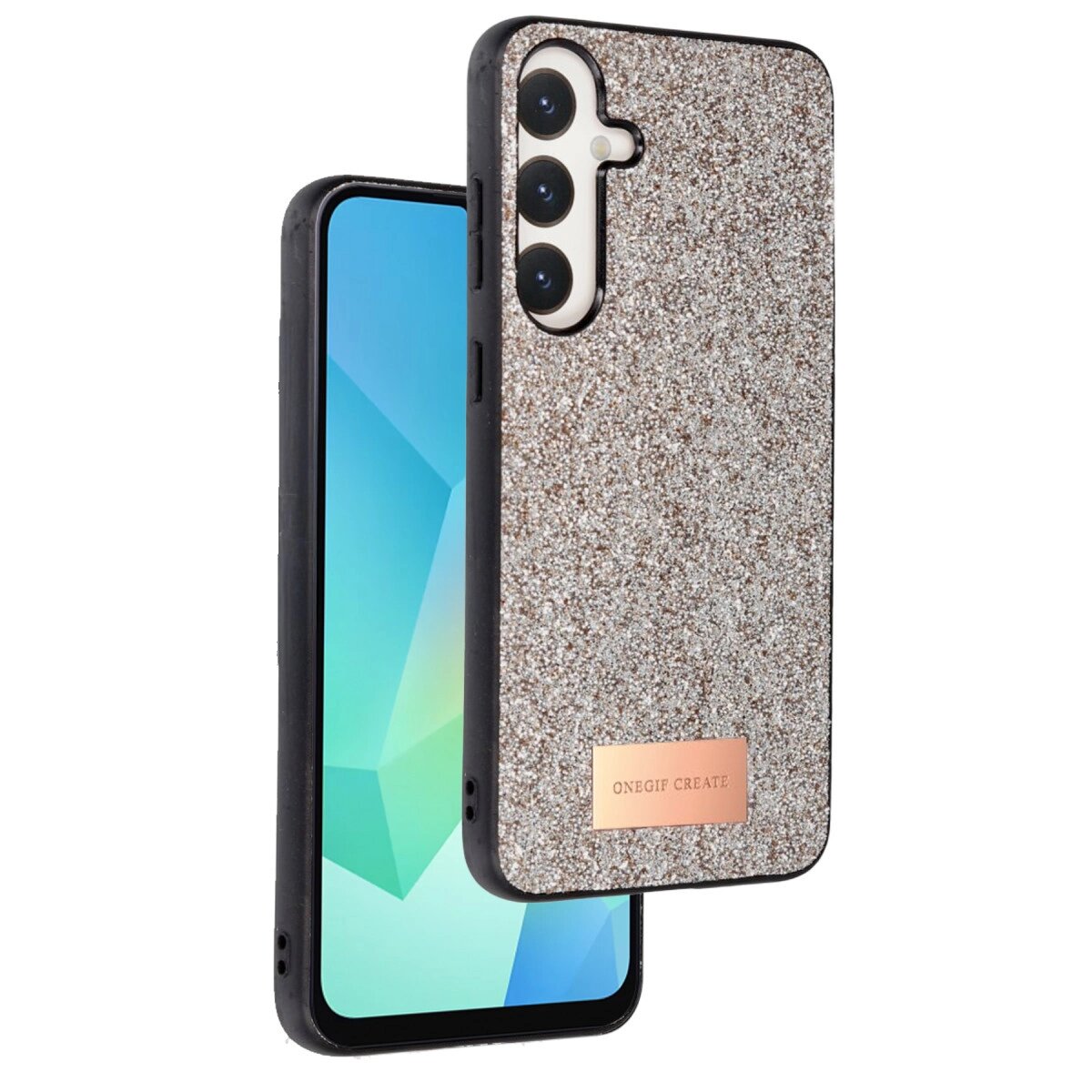 Onegif Samsung Galaxy A16 5g Bright Simli Kapak - Gold Onegif Samsung Galaxy A16 5g Bright Simli Kapak - Gold