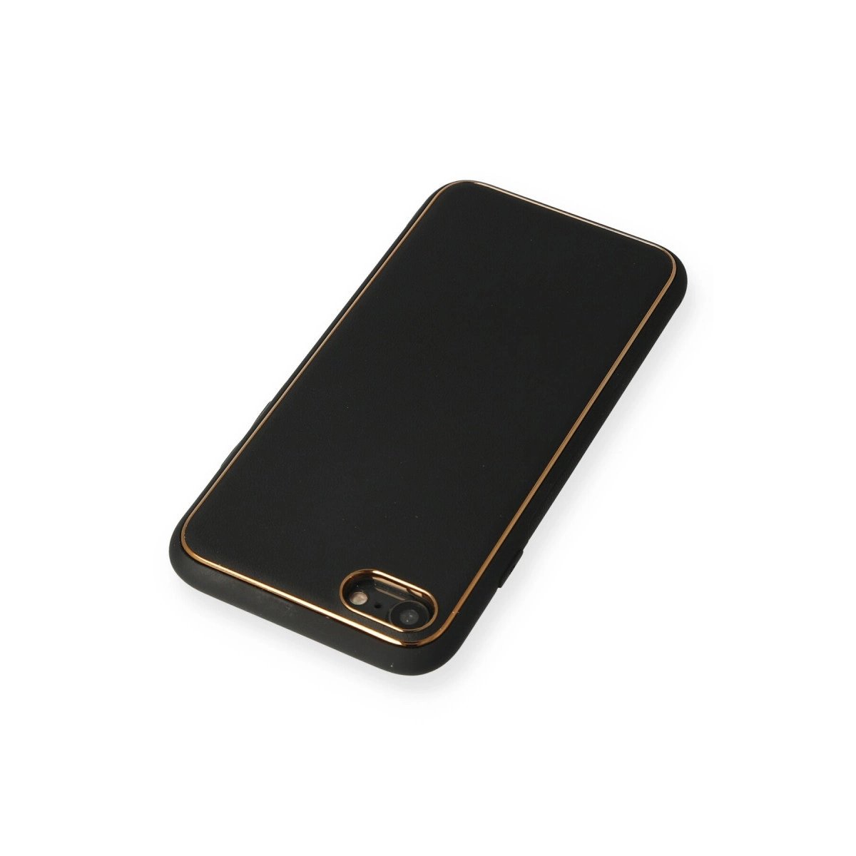 İphone 7 Kılıf Coco Deri Silikon Kapak - Siyah İphone 7 Kılıf Coco Deri Silikon Kapak - Siyah