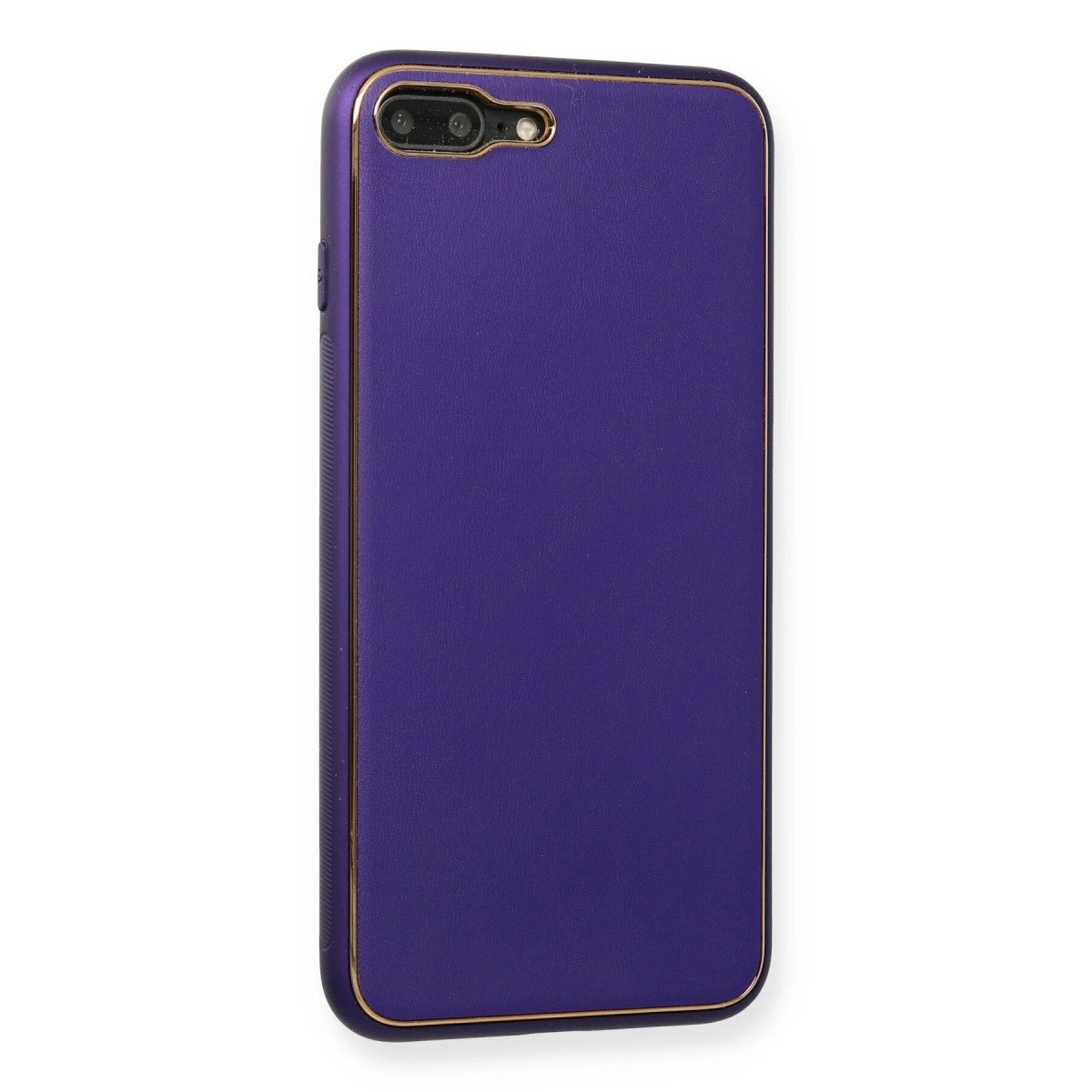 İphone 7 Plus Kılıf Coco Deri Silikon Kapak - Mor İphone 7 Plus Kılıf Coco Deri Silikon Kapak - Mor